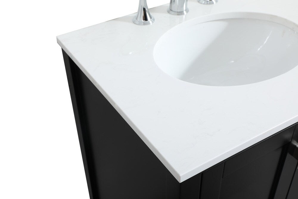 Elegant Furniture & Lighting - Irene 24 inch Single bathroom vanity in black - VF18824BK veiw 4