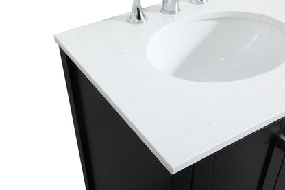 Elegant Furniture & Lighting - Irene 24 inch Single bathroom vanity in black - VF18824BK veiw 4