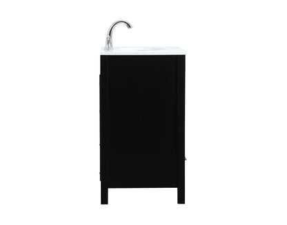 Elegant Furniture & Lighting - Irene 24 inch Single bathroom vanity in black - VF18824BK veiw 7
