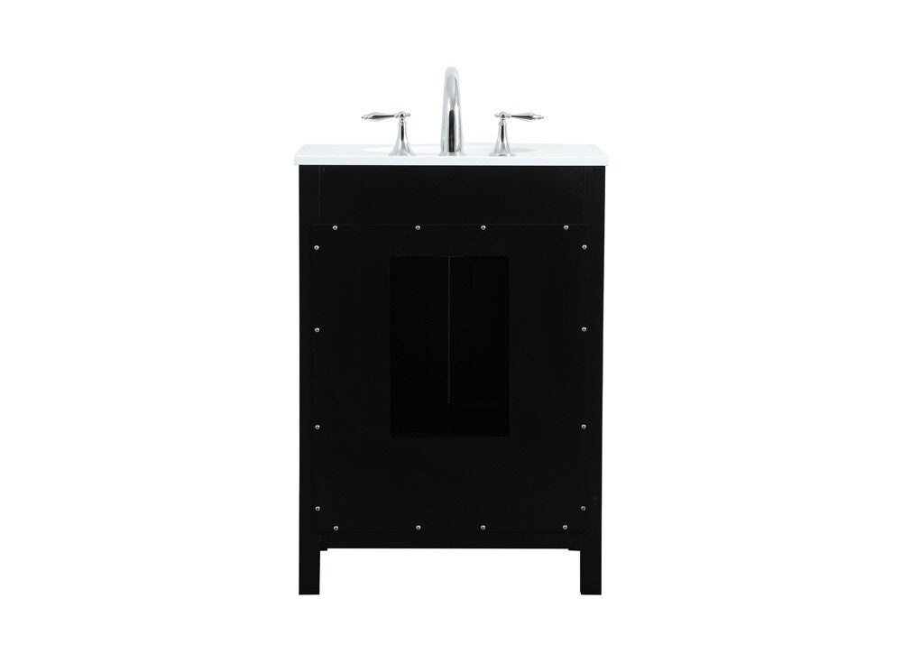 Elegant Furniture & Lighting - Irene 24 inch Single bathroom vanity in black - VF18824BK veiw 8