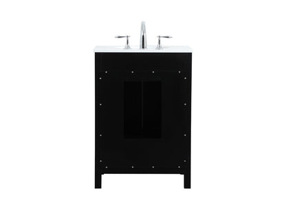 Elegant Furniture & Lighting - Irene 24 inch Single bathroom vanity in black - VF18824BK veiw 8