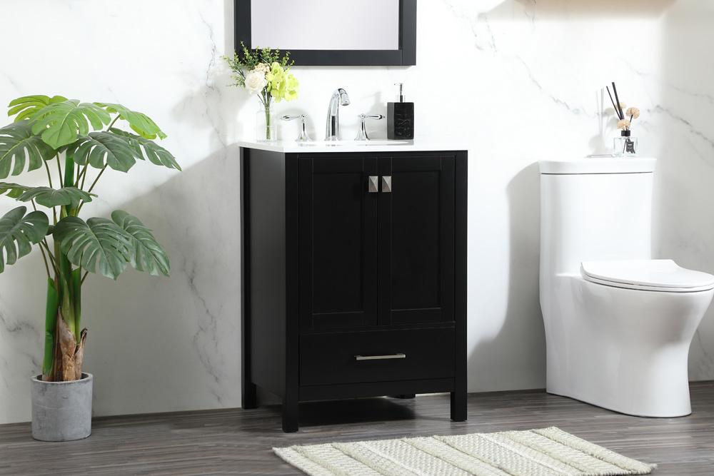 Elegant Furniture & Lighting - Irene 24 inch Single bathroom vanity in black - VF18824BK veiw 9