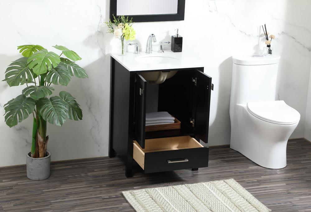 Elegant Furniture & Lighting - Irene 24 inch Single bathroom vanity in black - VF18824BK veiw 10