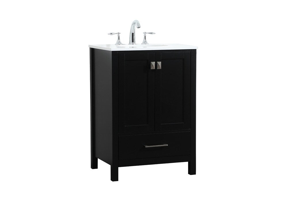 Elegant Furniture & Lighting - Irene 24 inch Single bathroom vanity in black - VF18824BK veiw 14