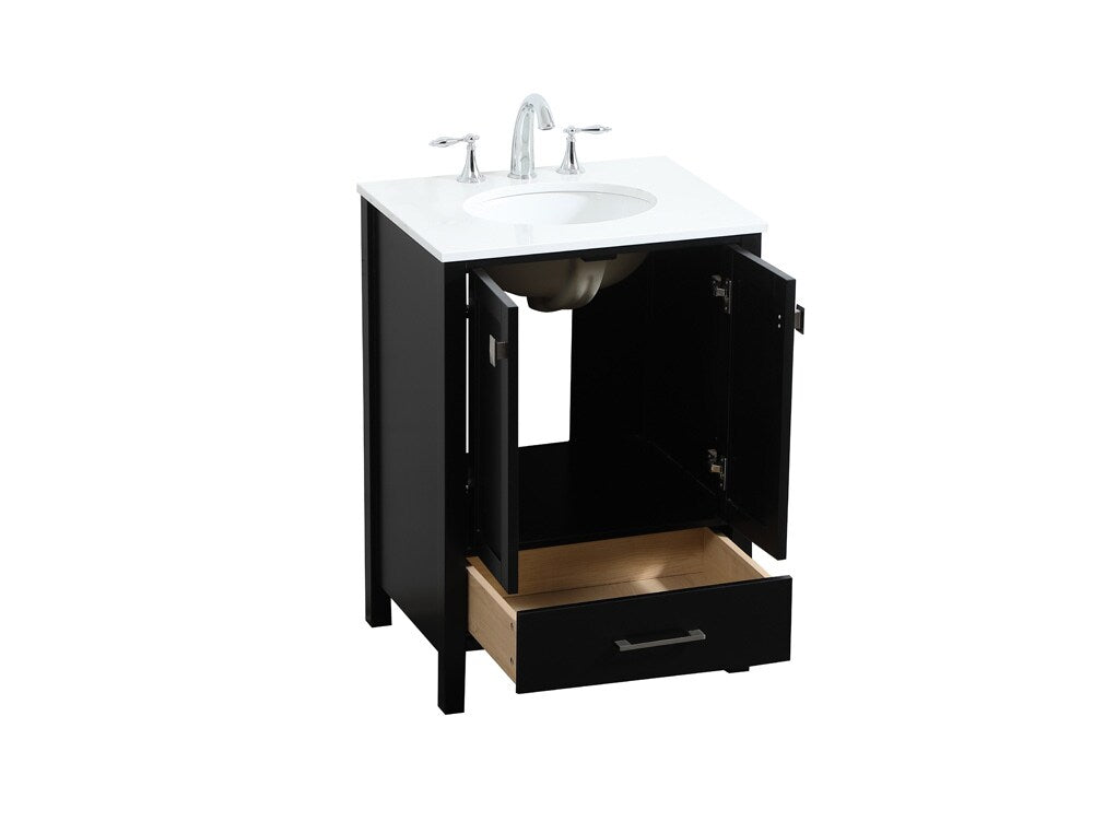 Elegant Furniture & Lighting - Irene 24 inch Single bathroom vanity in black - VF18824BK veiw 16