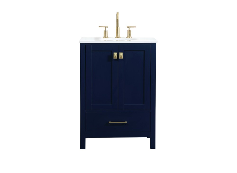 Elegant Furniture & Lighting - Irene 24 inch Single bathroom vanity in blue - VF18824BL veiw 1