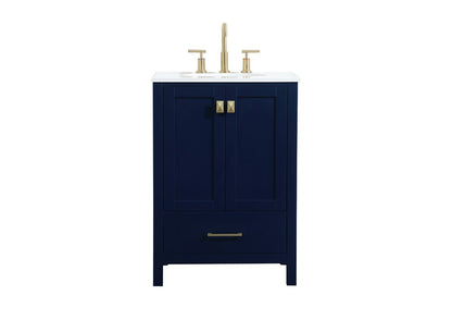 Elegant Furniture & Lighting - Irene 24 inch Single bathroom vanity in blue - VF18824BL veiw 1