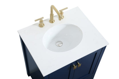 Elegant Furniture & Lighting - Irene 24 inch Single bathroom vanity in blue - VF18824BL veiw 3