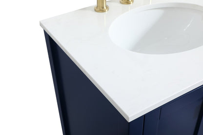 Elegant Furniture & Lighting - Irene 24 inch Single bathroom vanity in blue - VF18824BL veiw 4