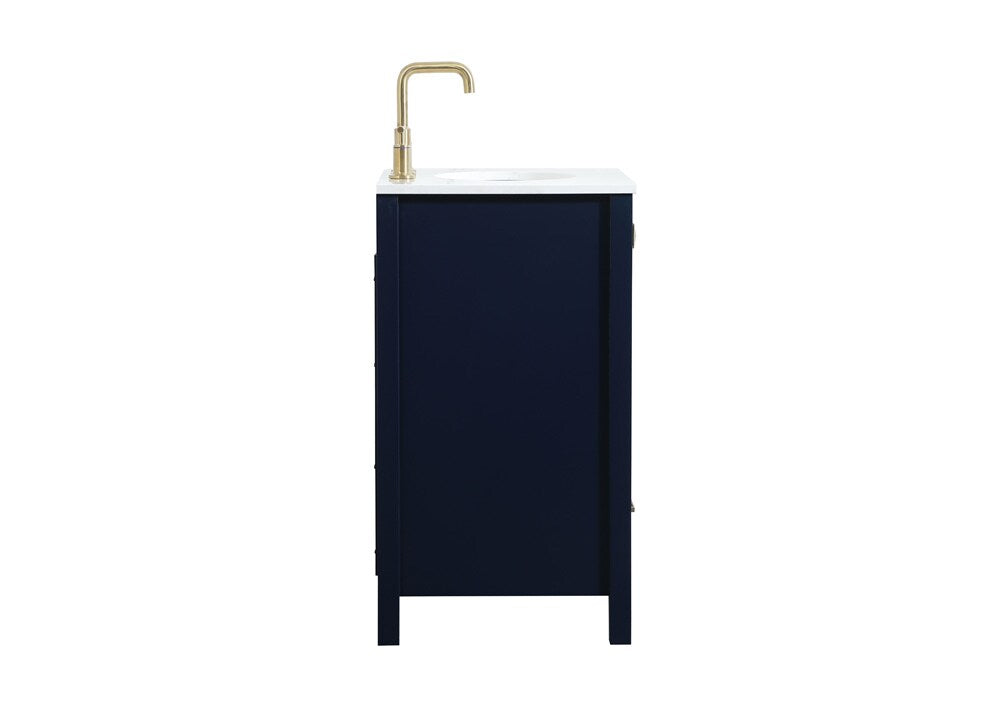 Elegant Furniture & Lighting - Irene 24 inch Single bathroom vanity in blue - VF18824BL veiw 7