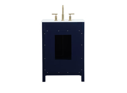 Elegant Furniture & Lighting - Irene 24 inch Single bathroom vanity in blue - VF18824BL veiw 8