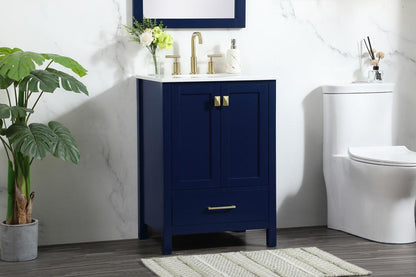 Elegant Furniture & Lighting - Irene 24 inch Single bathroom vanity in blue - VF18824BL veiw 9