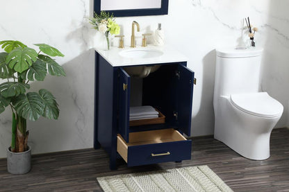 Elegant Furniture & Lighting - Irene 24 inch Single bathroom vanity in blue - VF18824BL veiw 10
