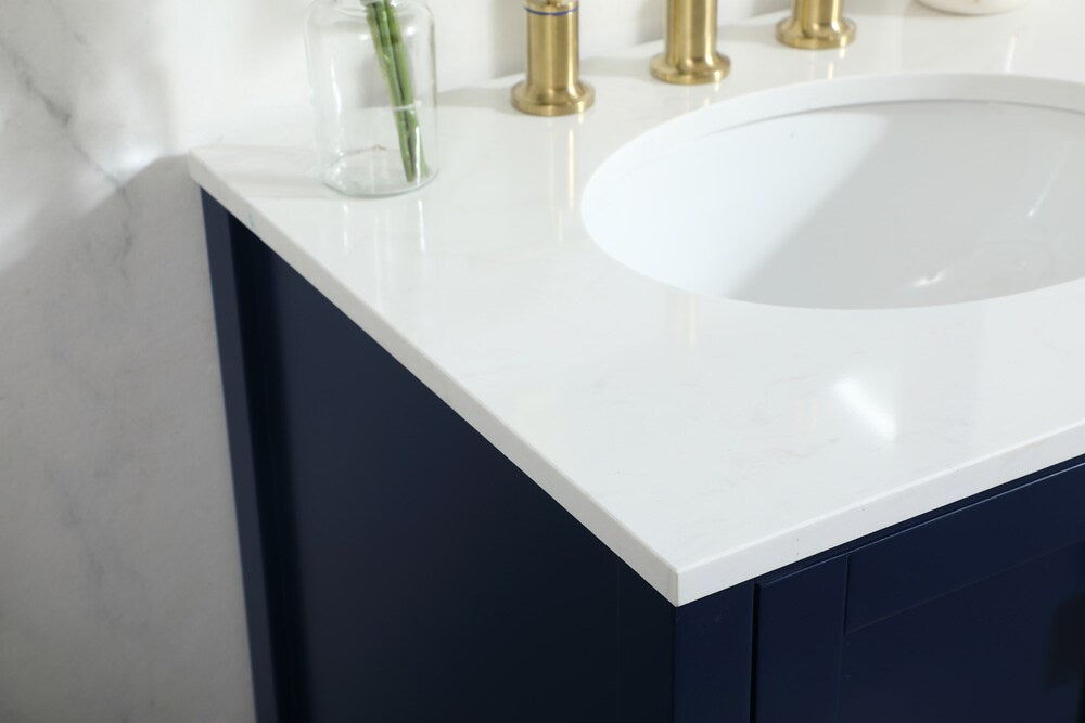 Elegant Furniture & Lighting - Irene 24 inch Single bathroom vanity in blue - VF18824BL veiw 12