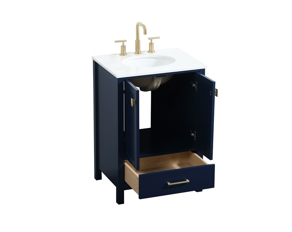 Elegant Furniture & Lighting - Irene 24 inch Single bathroom vanity in blue - VF18824BL veiw 16