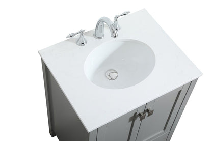 Elegant Furniture & Lighting - Irene 24 inch Single bathroom vanity in grey - VF18824GR veiw 3