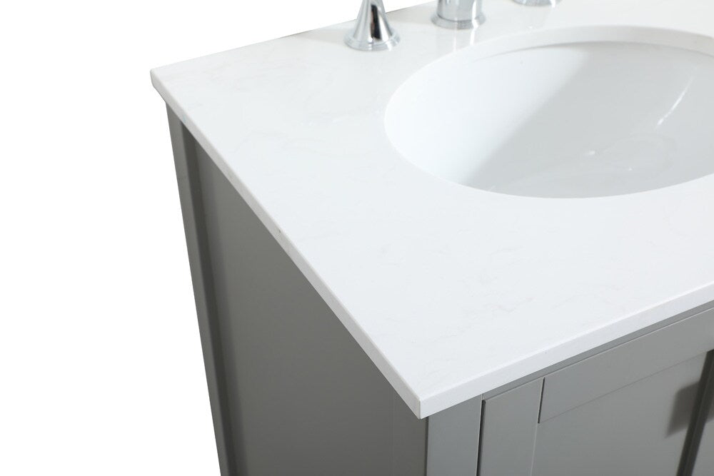 Elegant Furniture & Lighting - Irene 24 inch Single bathroom vanity in grey - VF18824GR veiw 4