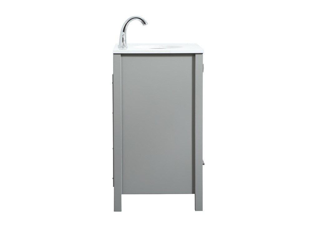 Elegant Furniture & Lighting - Irene 24 inch Single bathroom vanity in grey - VF18824GR veiw 7