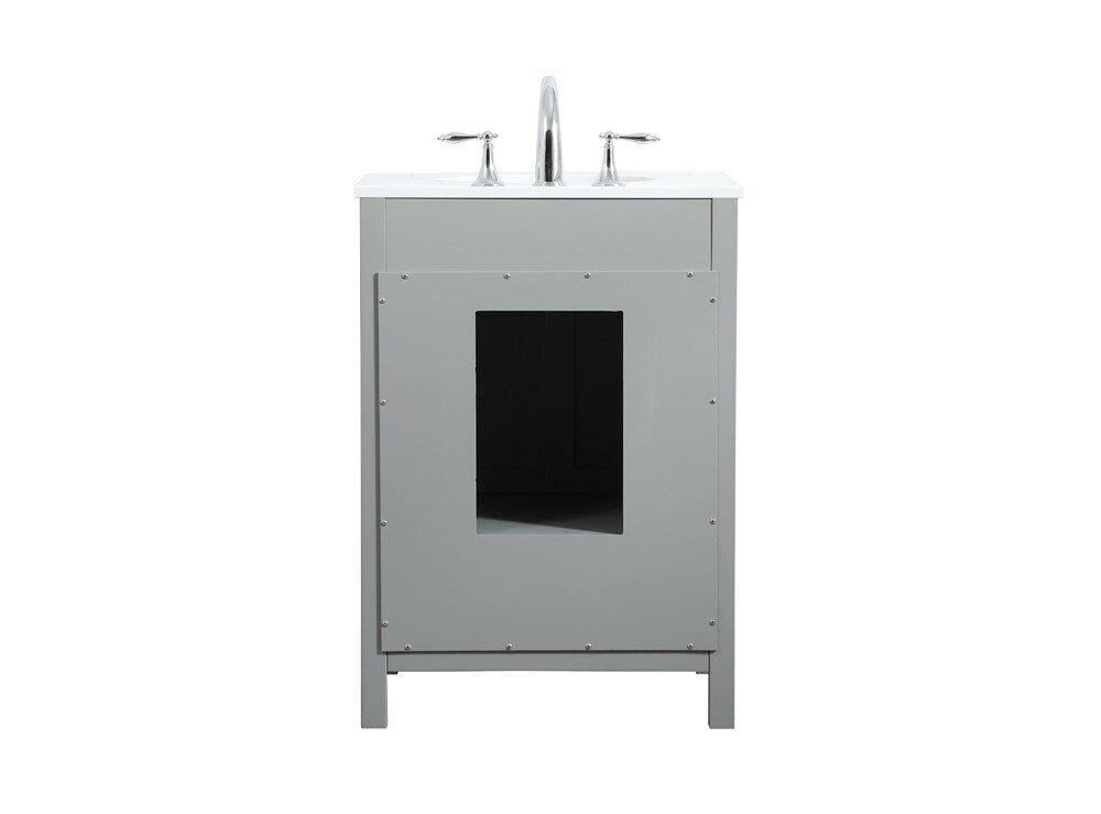 Elegant Furniture & Lighting - Irene 24 inch Single bathroom vanity in grey - VF18824GR veiw 8
