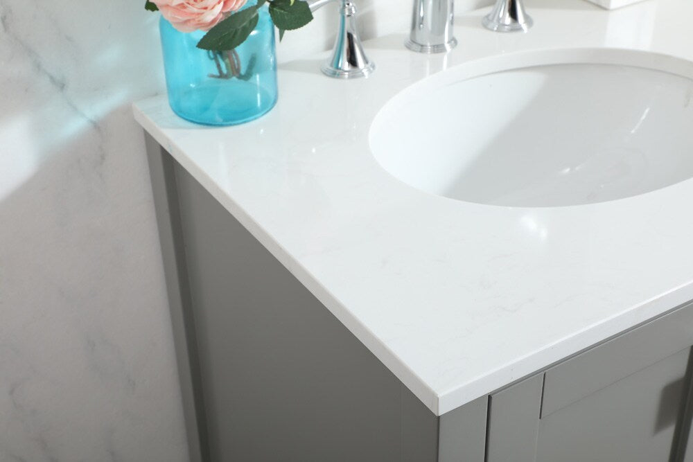 Elegant Furniture & Lighting - Irene 24 inch Single bathroom vanity in grey - VF18824GR veiw 12