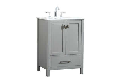 Elegant Furniture & Lighting - Irene 24 inch Single bathroom vanity in grey - VF18824GR veiw 14