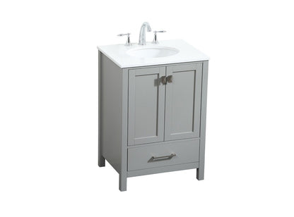 Elegant Furniture & Lighting - Irene 24 inch Single bathroom vanity in grey - VF18824GR veiw 15