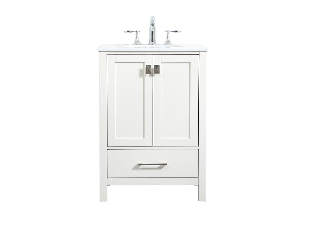 Elegant Furniture & Lighting - Irene 24 inch Single bathroom vanity in white - VF18824WH veiw 1