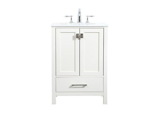 Elegant Furniture & Lighting - Irene 24 inch Single bathroom vanity in white - VF18824WH veiw 1