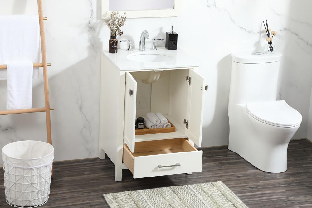 Elegant Furniture & Lighting - Irene 24 inch Single bathroom vanity in white - VF18824WH veiw 10