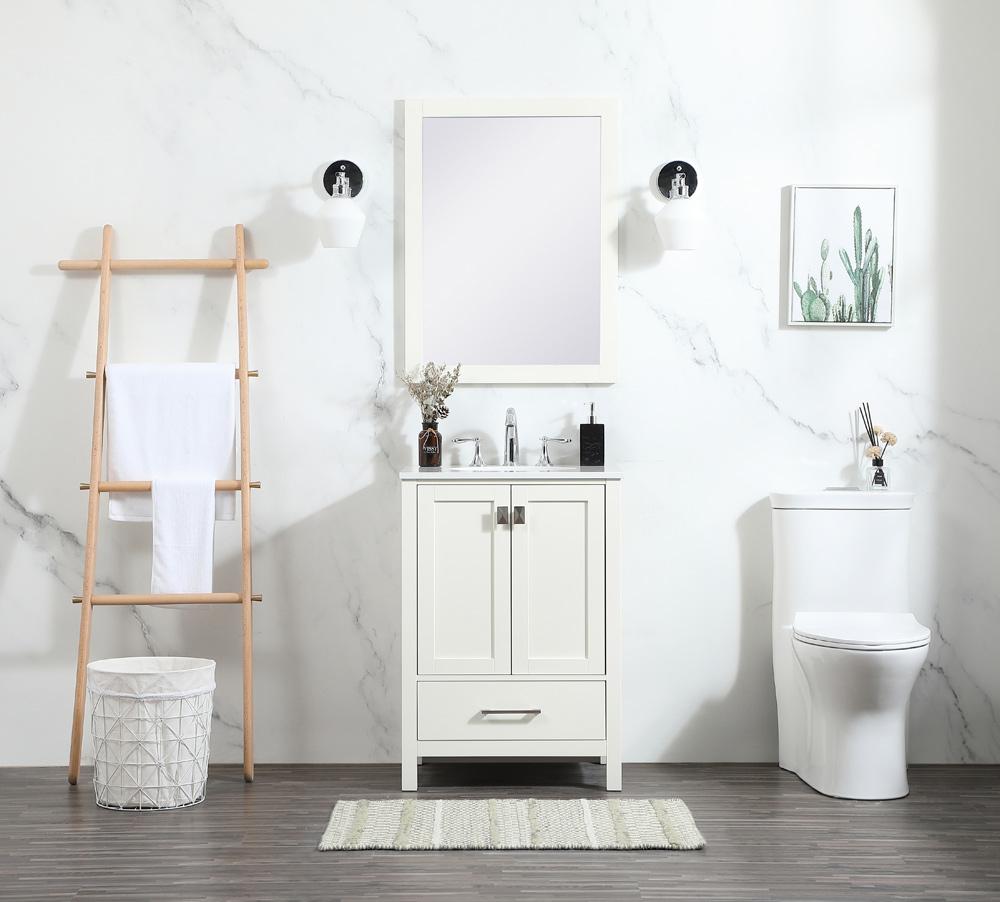 Elegant Furniture & Lighting - Irene 24 inch Single bathroom vanity in white - VF18824WH veiw 11