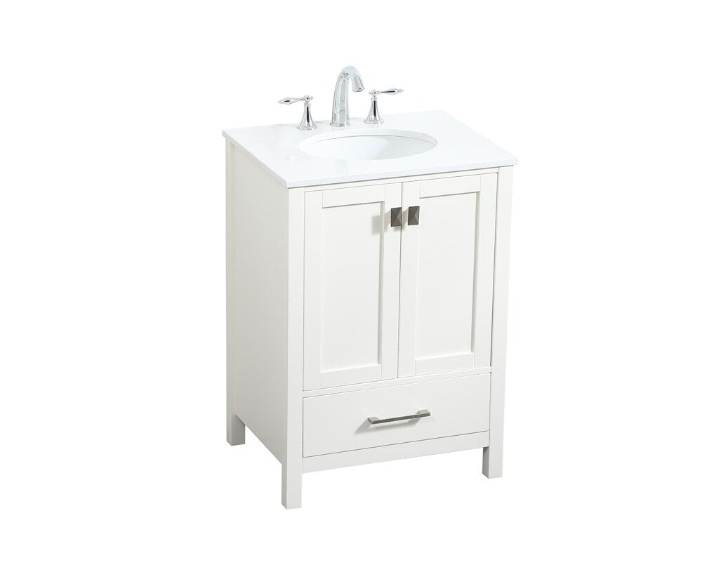 Elegant Furniture & Lighting - Irene 24 inch Single bathroom vanity in white - VF18824WH veiw 15