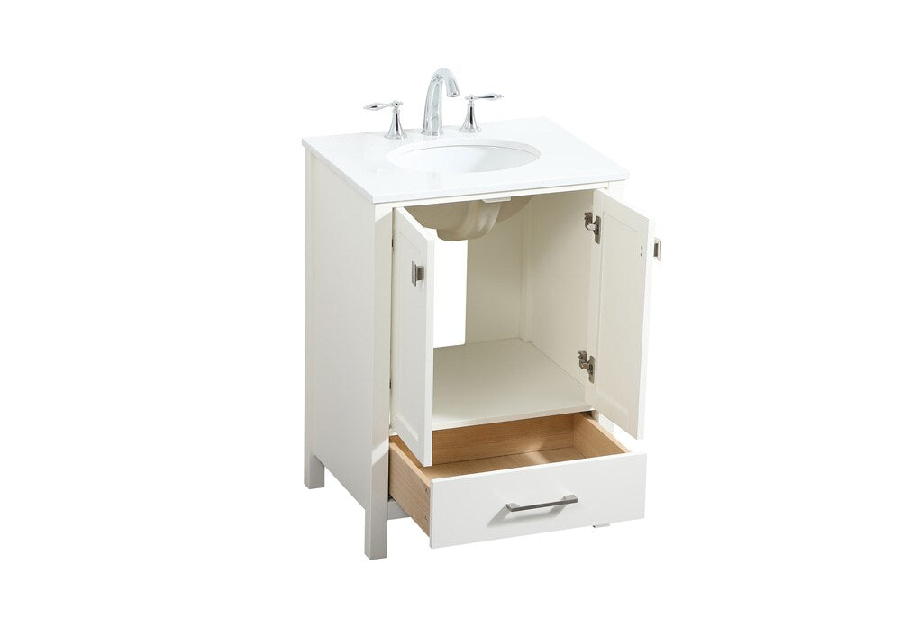 Elegant Furniture & Lighting - Irene 24 inch Single bathroom vanity in white - VF18824WH veiw 16