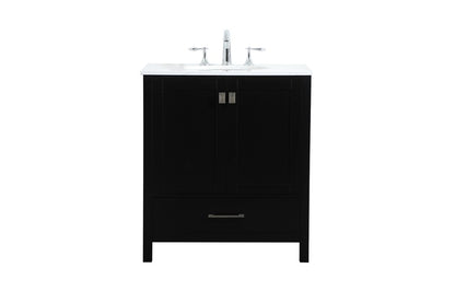 Elegant Furniture & Lighting - Irene 30 inch Single bathroom vanity in black - VF18830BK veiw 1