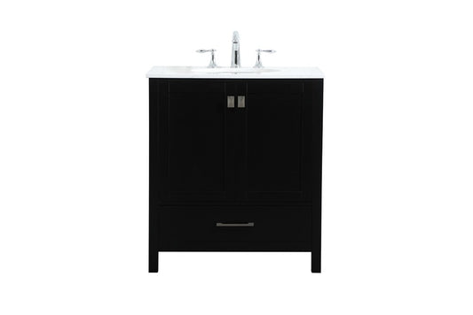 Elegant Furniture & Lighting - Irene 30 inch Single bathroom vanity in black - VF18830BK veiw 1