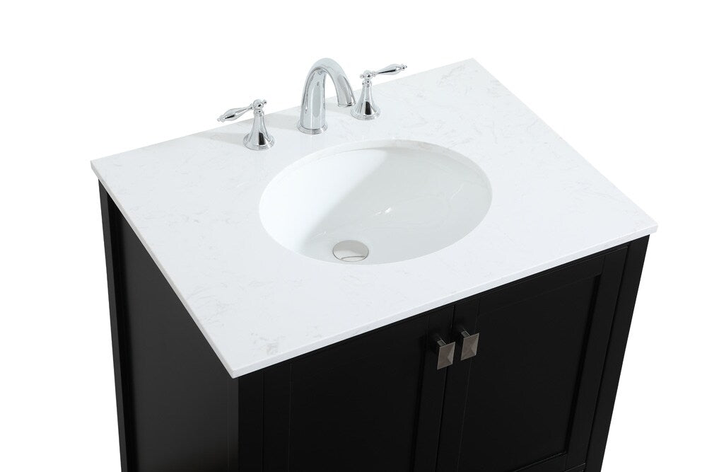 Elegant Furniture & Lighting - Irene 30 inch Single bathroom vanity in black - VF18830BK veiw 3