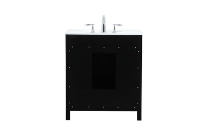 Elegant Furniture & Lighting - Irene 30 inch Single bathroom vanity in black - VF18830BK veiw 8