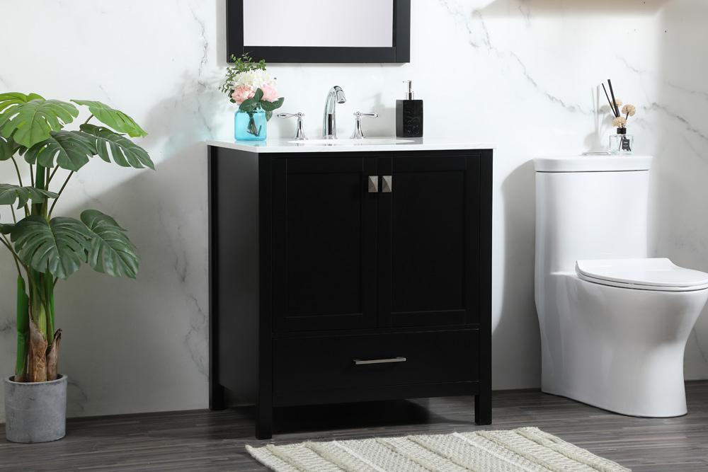 Elegant Furniture & Lighting - Irene 30 inch Single bathroom vanity in black - VF18830BK veiw 9