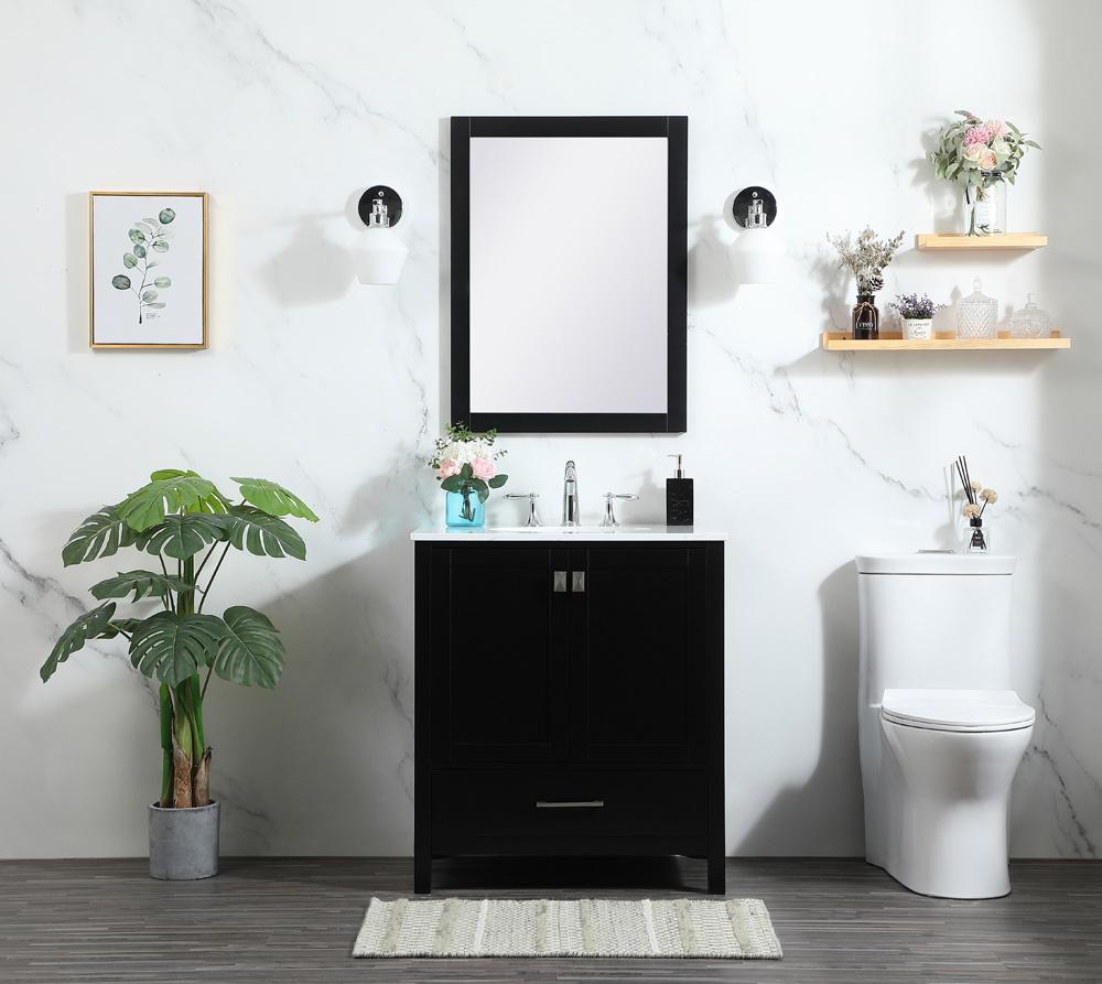 Elegant Furniture & Lighting - Irene 30 inch Single bathroom vanity in black - VF18830BK veiw 11