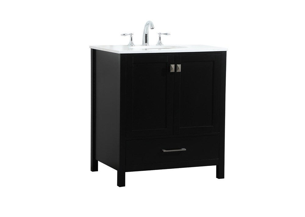 Elegant Furniture & Lighting - Irene 30 inch Single bathroom vanity in black - VF18830BK veiw 14