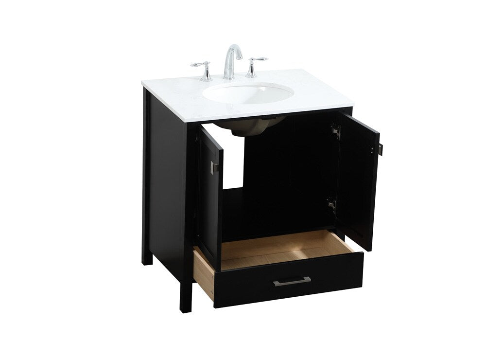 Elegant Furniture & Lighting - Irene 30 inch Single bathroom vanity in black - VF18830BK veiw 16