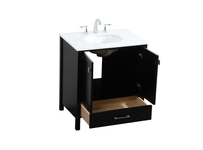 Elegant Furniture & Lighting - Irene 30 inch Single bathroom vanity in black - VF18830BK veiw 16