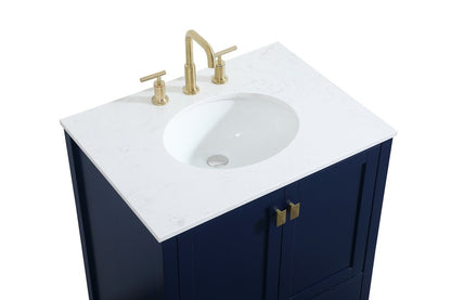 Elegant Furniture & Lighting - Irene 30 inch Single bathroom vanity in blue - VF18830BL veiw 3