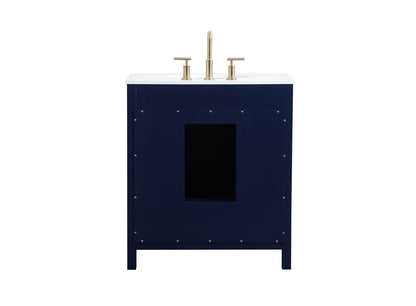 Elegant Furniture & Lighting - Irene 30 inch Single bathroom vanity in blue - VF18830BL veiw 8