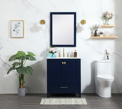 Elegant Furniture & Lighting - Irene 30 inch Single bathroom vanity in blue - VF18830BL veiw 11