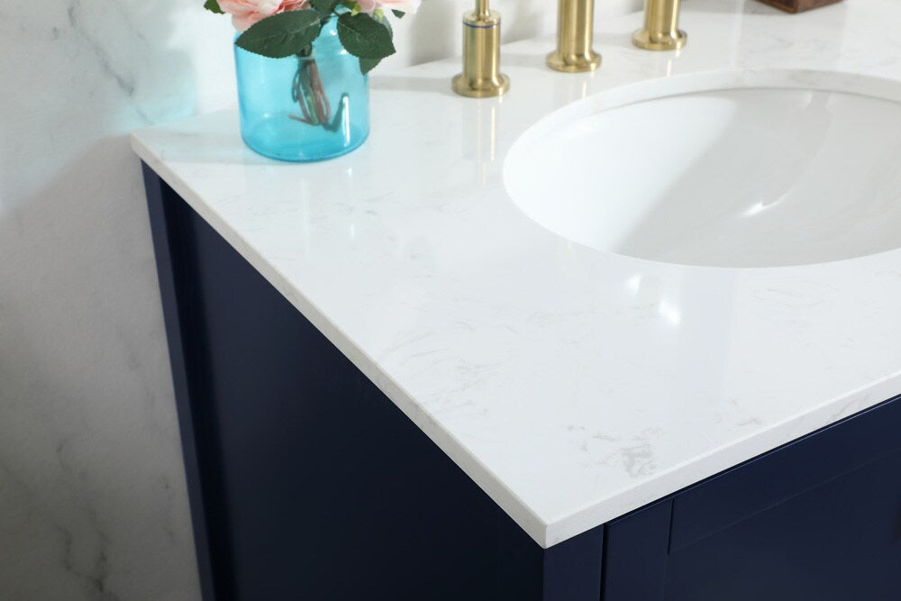 Elegant Furniture & Lighting - Irene 30 inch Single bathroom vanity in blue - VF18830BL veiw 12