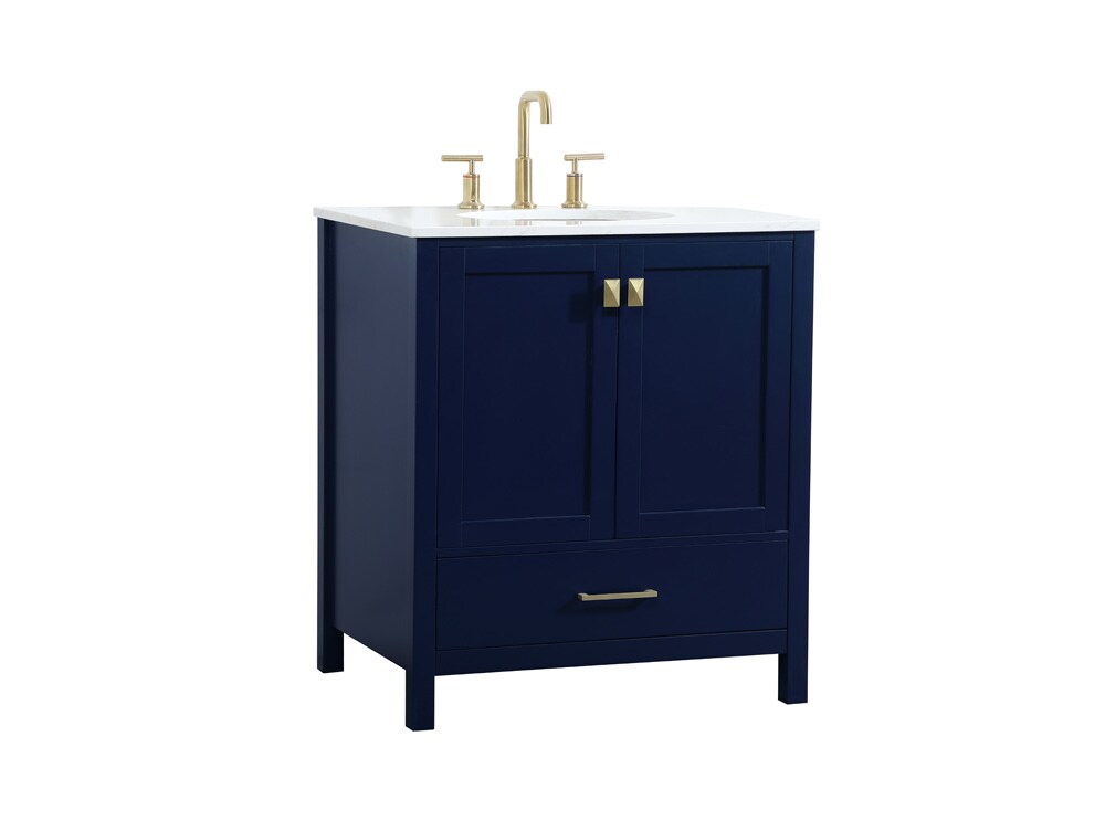 Elegant Furniture & Lighting - Irene 30 inch Single bathroom vanity in blue - VF18830BL veiw 14