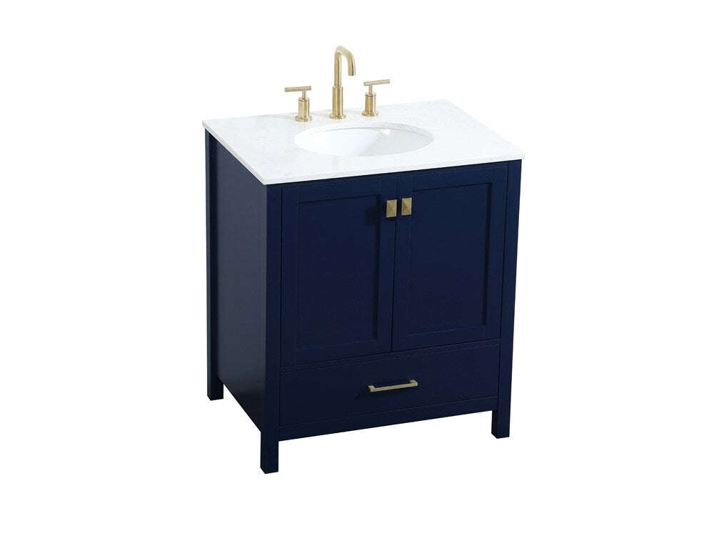 Elegant Furniture & Lighting - Irene 30 inch Single bathroom vanity in blue - VF18830BL veiw 15