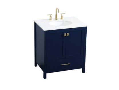 Elegant Furniture & Lighting - Irene 30 inch Single bathroom vanity in blue - VF18830BL veiw 15