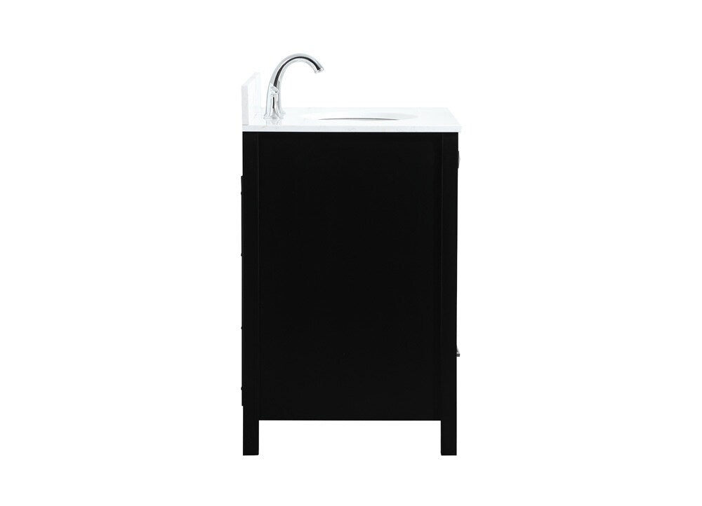 Elegant Furniture & Lighting - Irene 30 inch Single bathroom vanity in black with backsplash - VF18830BK-BS veiw 7