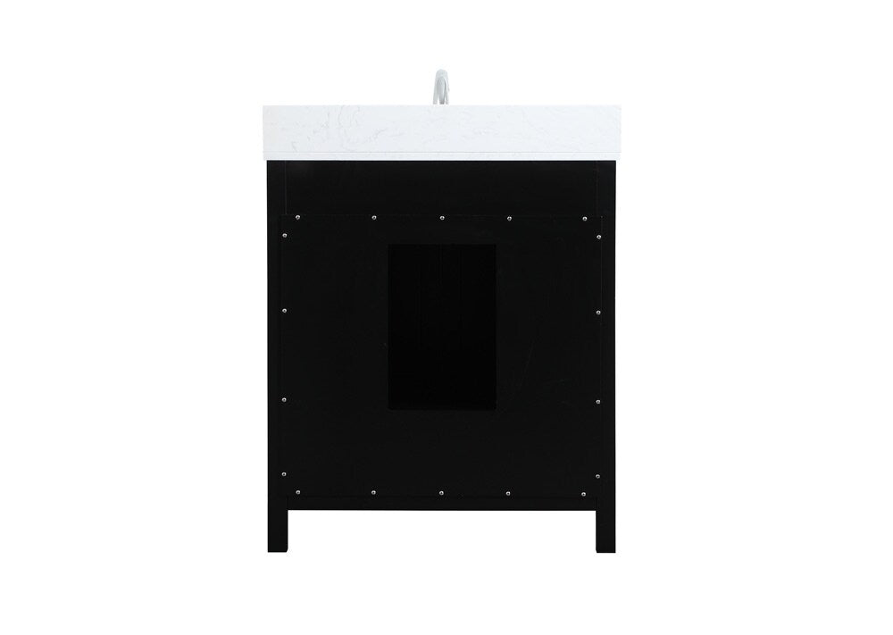 Elegant Furniture & Lighting - Irene 30 inch Single bathroom vanity in black with backsplash - VF18830BK-BS veiw 8